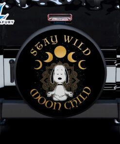 Snoopy Stay Wild Moon Child Car Spare Tire Covers Gift For Campers 4 1