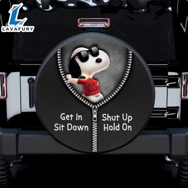 Snoopy Zipper Get In Sit Down Shut Up Hold On Jeep Car Spare Tire Covers Gift For Campers