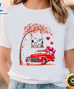 Snoopy Balloon Car Valentine T-shirt