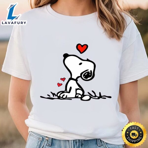 Snoopy Heart Valentine’s Day Balloon T-Shirt Snoopy Love Shirt Snoopy