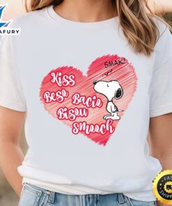 Snoopy Kisses Light Valentine T-Shirt