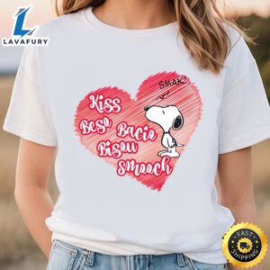 Snoopy Kisses Light Valentine T-Shirt