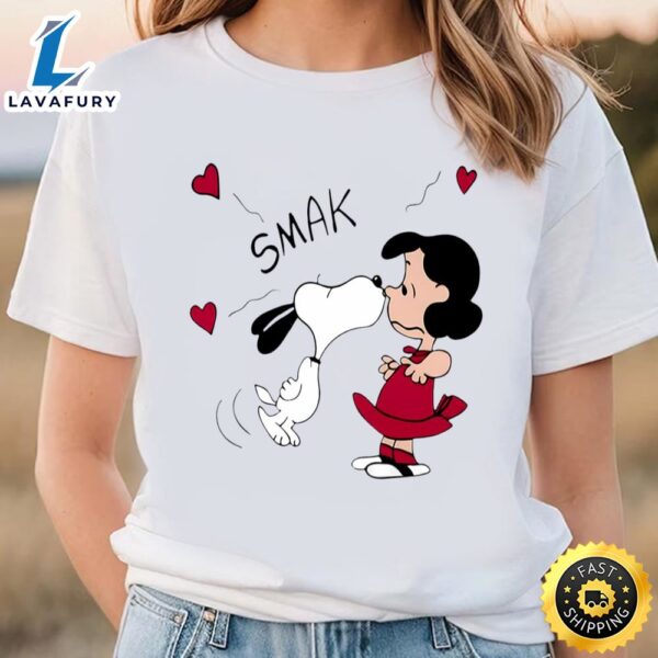 Snoopy Kissing Lucy Shirt, Peanuts Movie Valentine T-shirt