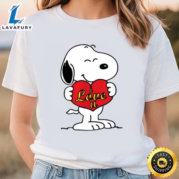 Snoopy Love Charlie Brown Wood Valentine’s Day T-shirts