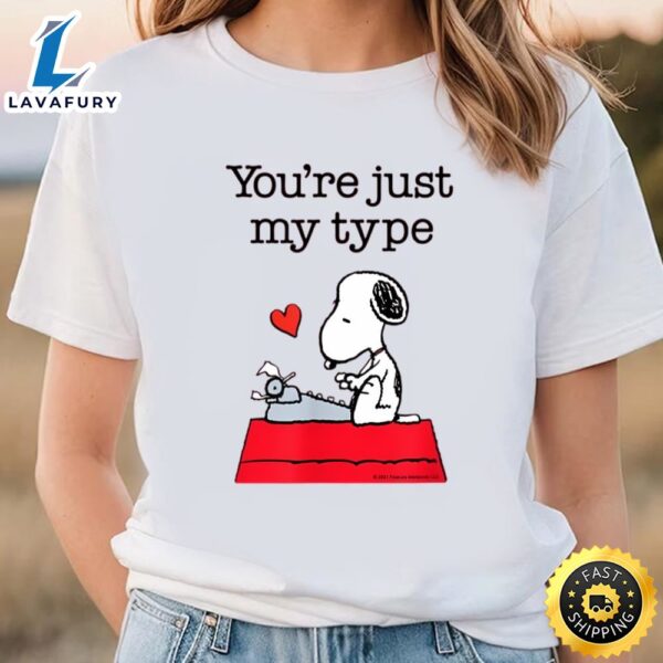 Snoopy You’re Just My Type T-Shirt Snoopy Valentine T-Shirt…