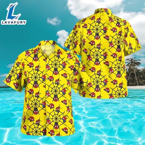 Spider Man Chibi yellow Hawaiian Shirt