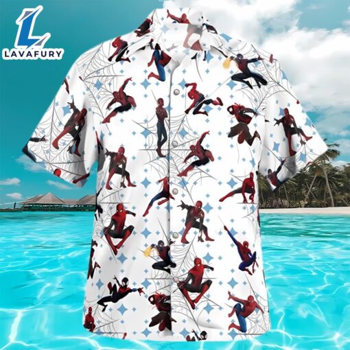 Spider Man White Hawaiian Shirt