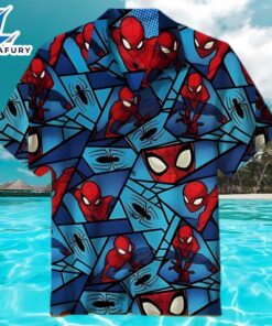 Spiderman Hawaiian Shirt, Vintage Spiderman…