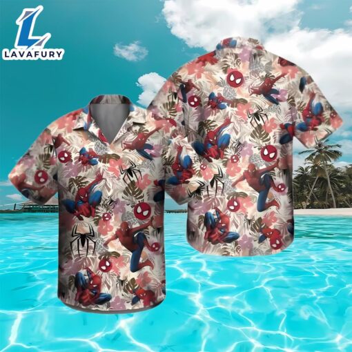 Spiderman Tropical Flowers Summer Vibes 3d Hawaii Shirt