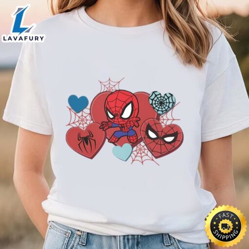 Spiderman Hearts Valentines Day Shirt, Superhero Valentine Shirt