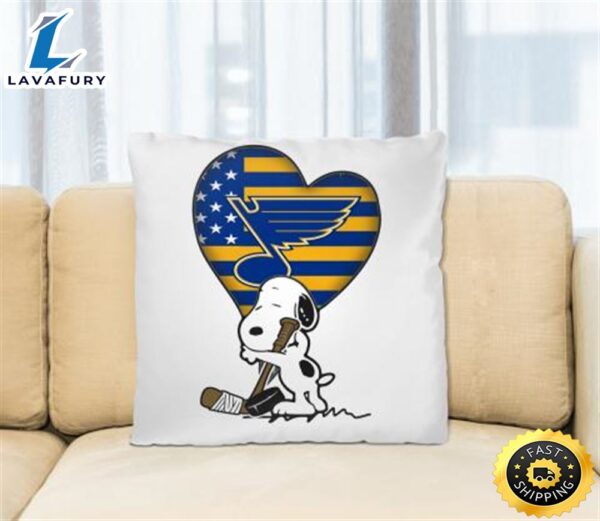 St.Louis Blues NHL Hockey The Peanuts Movie Adorable Snoopy Pillow Square Pillow