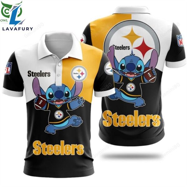 Stitch Favourite NFL Pittsburgh Steelers 3D shirt hoodie polo
