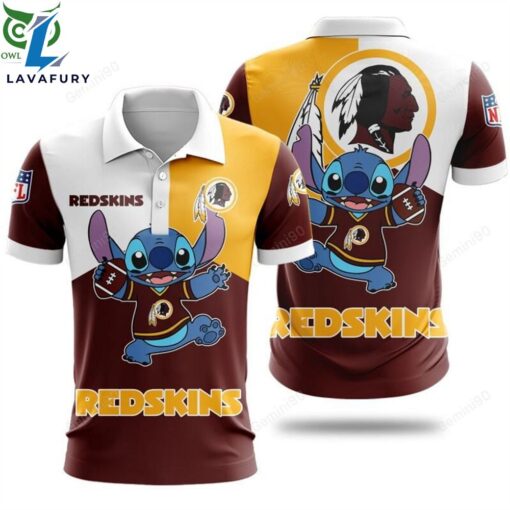 Stitch Favourite NFL Washington Redskins 3D shirt hoodie polo