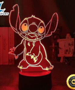 Stitch Kids Bedroom Anime Nightlight Table Lamp 3d Led Night Light