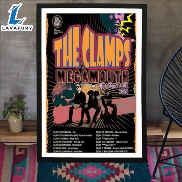 Stream The Clamps Megamouth European 2024 Tour Poster Canvas