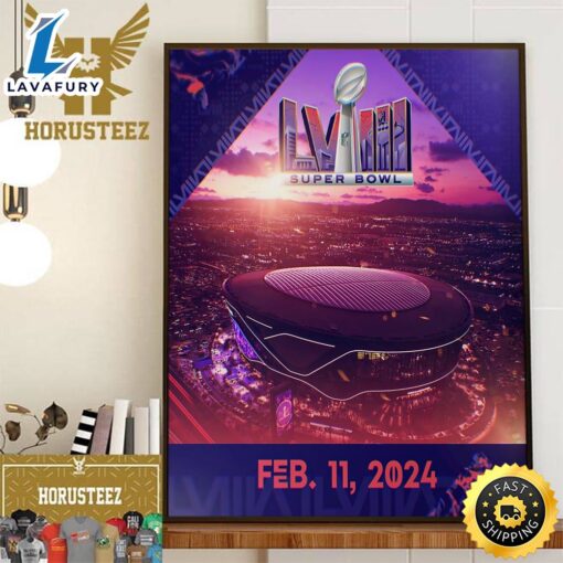 Super Bowl LVIII at Las Vegas Feb 11th 2024 Home Decor Poster Canvas