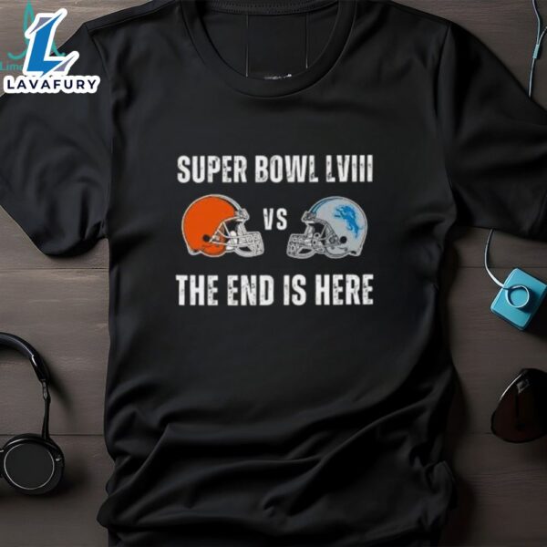 Super Bowl Lviii Browns Versus Lions 2024 Funny Football T Shirt