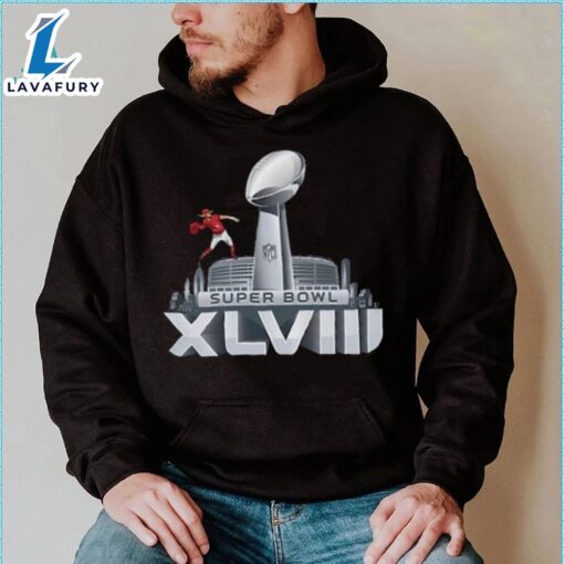 Super Bowl Sunday 2024 Xlviii Trophy Football T Shirt