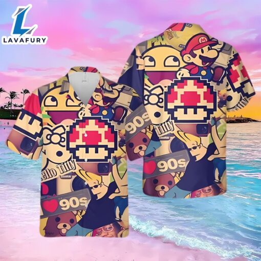 Super Mario Hello Titty Hawaiian Shirt