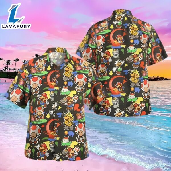 Super Mario Luigi Toad Hawaiian Shirt