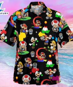 Super Mario Movie Fashion Hawaiian…