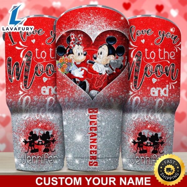 Tampa Bay Buccaneers NFL-Custom Tumbler Love You To The Moon And Back  For This