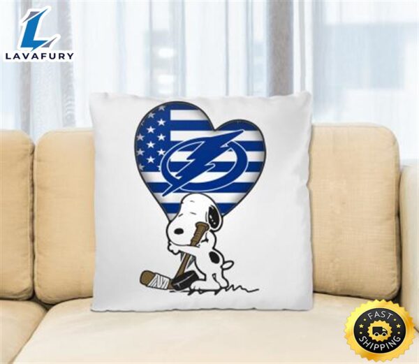 Tampa Bay Lightning NHL Hockey The Peanuts Movie Adorable Snoopy Pillow Square Pillow