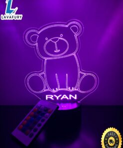 Teddy Bear 3d Lamp Personalized 1