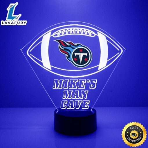 Tennessee Titans Football Led Sports Fan Lamp Custom Night Light Free Personalization 16 Color Option Featuring Licensed Decal