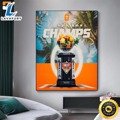 Tennessee Volunteers Is The 2024 Citrus Bowl Champions NCAA College Football Home Decor Poster Canvas