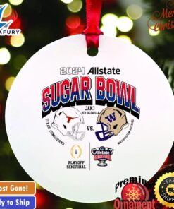 Texas Longhorns Vs Washington Huskies 2024 Allstate Sugar Bowl Helmet Ornament Tree