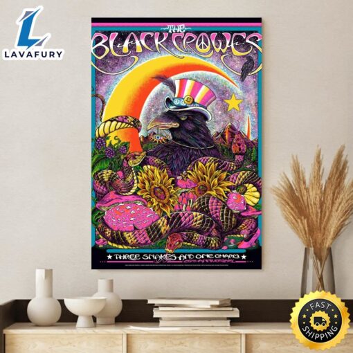 The Black Crowes Three Snakes And One Charm 25th Anniversary Poster Canvas