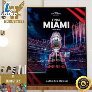 The Conmebol Copa America Usa 2024 Final At Hard Rock Stadium Miami July 14th 2024  Poster Canvas