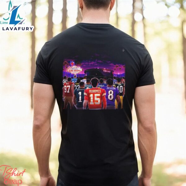 The Road To Super Bowl Lviii Las Vegas Nfl Playoffs Season 2023 2024 Poster Unisex T Shirt