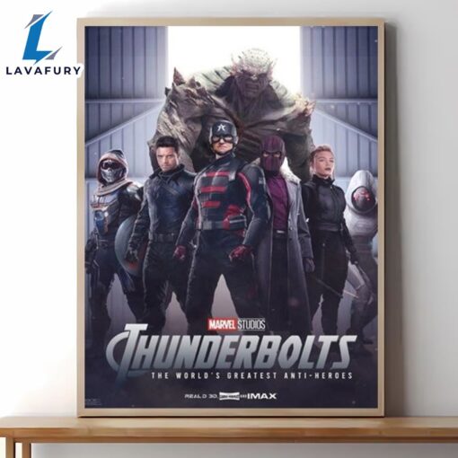 Thunderbolts 2024 Movie Marvel Poster Canvas