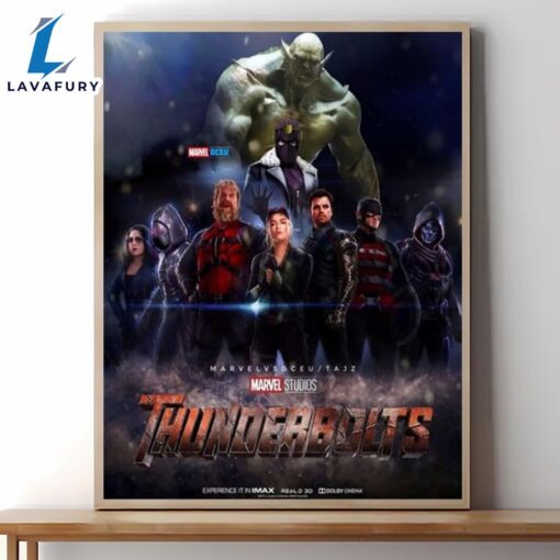 Thunderbolts 2024 Movie Marvel Poster Wall Art Canvas