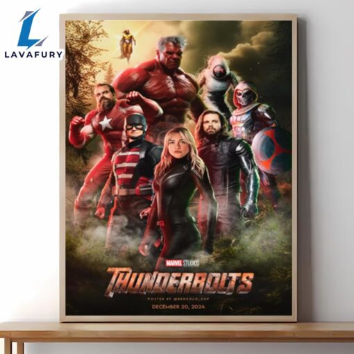 Thunderbolts 2024 Movie Poster Wall Art Canvas