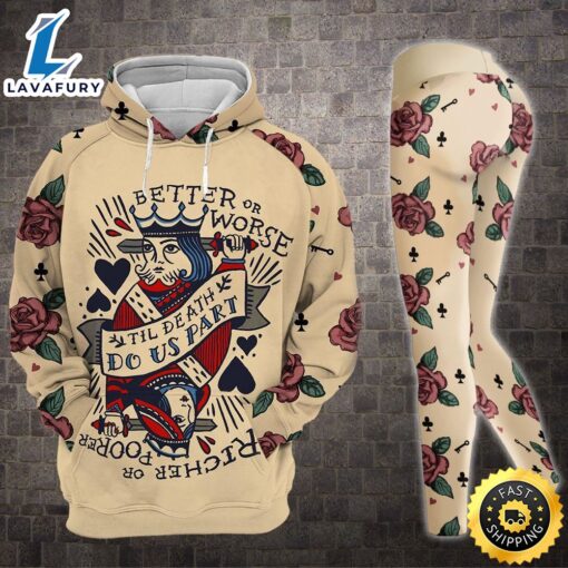 Til Death Do Us Apart Valentine All Over Print Leggings Hoodie Set Outfit For