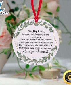 To My Love Valentine Day Ornament Keepsake-Love Theme Hanging Ornament