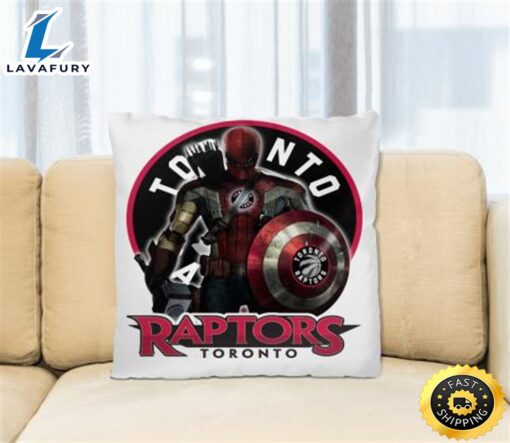 Toronto Raptors NBA Basketball Captain America Thor Spider Man Hawkeye Avengers Square Pillow