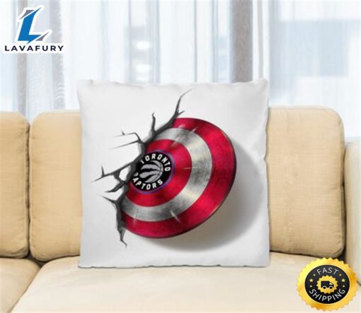 Toronto Raptors NBA Basketball Captain America’s Shield Marvel Avengers Square Pillow