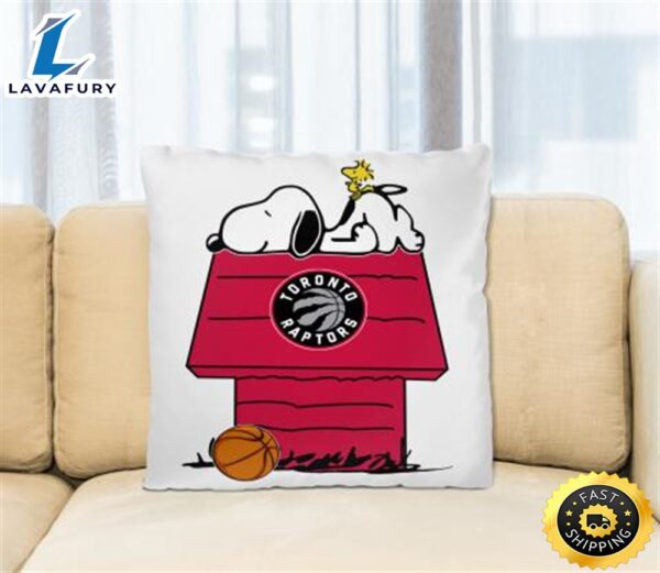 Toronto Raptors NBA Basketball Snoopy Woodstock The Peanuts Movie Pillow Square Pillow