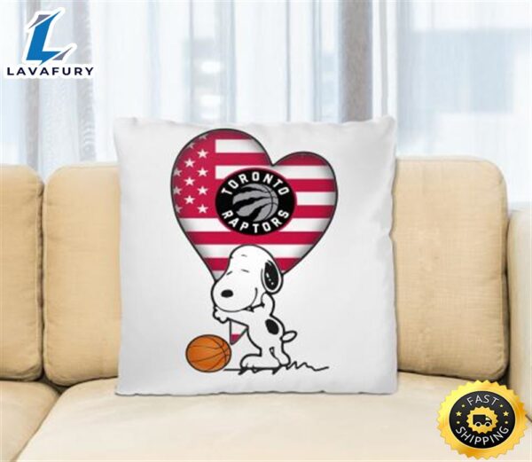 Toronto Raptors NBA Basketball The Peanuts Movie Adorable Snoopy Pillow Square Pillow