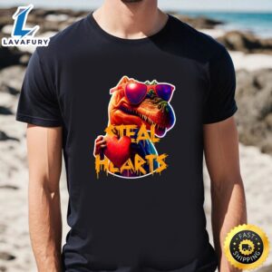 Trex Steal Heart Valentine T-Shirt