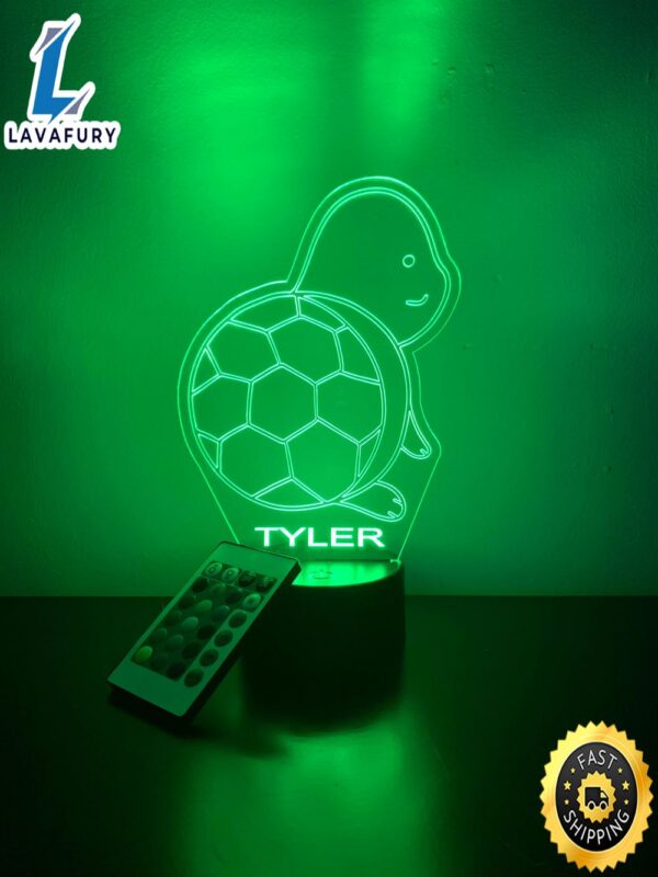 Turtle 3d Lamp Personalized 1