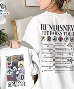 Two Sided Mickey Rundisney Marathon The Parks Tour Shirt Disneyland Mickey Marathon T-shirt