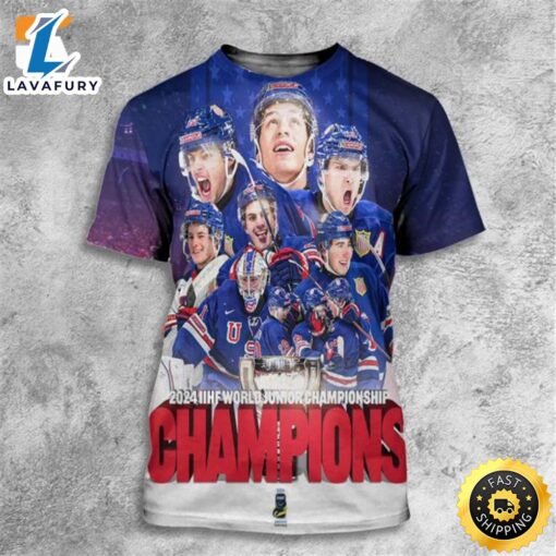 USA Junior Hockey Team Is The 2024 IIHF World Junior Champions All Over Print Shirt