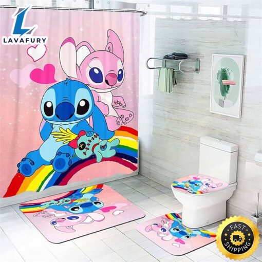 Unagri Lilo & Stitch Shower Curtain