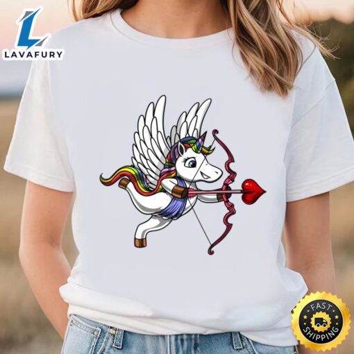 Unicorn Valentines Day Cupid T-Shirt