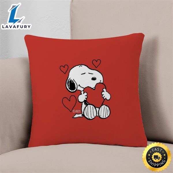 Valentine Day Peanuts Snoopy Heart Everyday Pillow